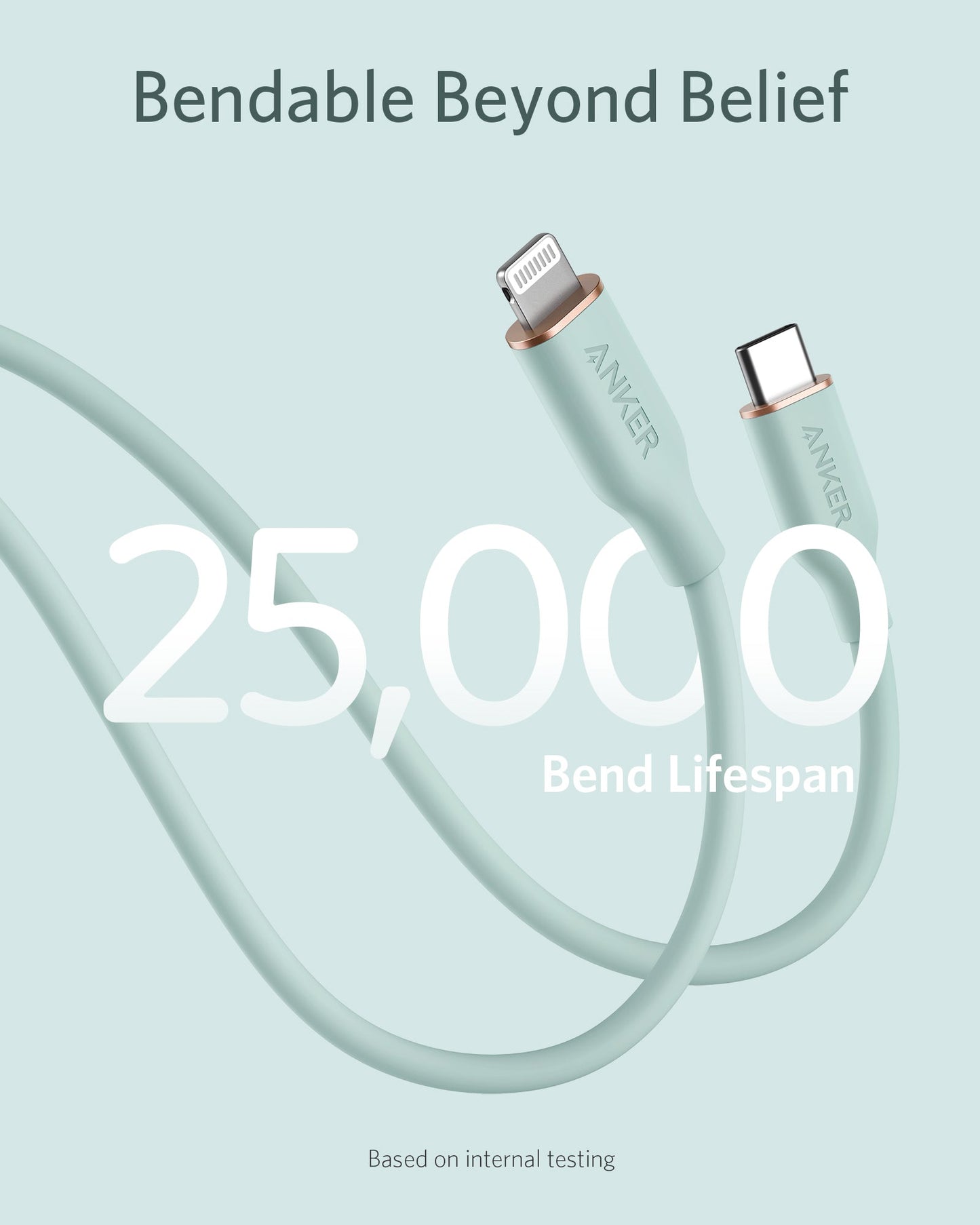 Anker <b>641</b> USB-C to Lightning Cable (Flow, 3 ft Silicone) Anker