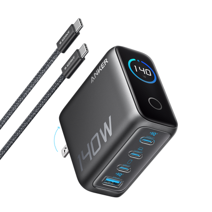 Anker Charger (140W, 4-Port, PD 3.1) with USB-C Cable Anker