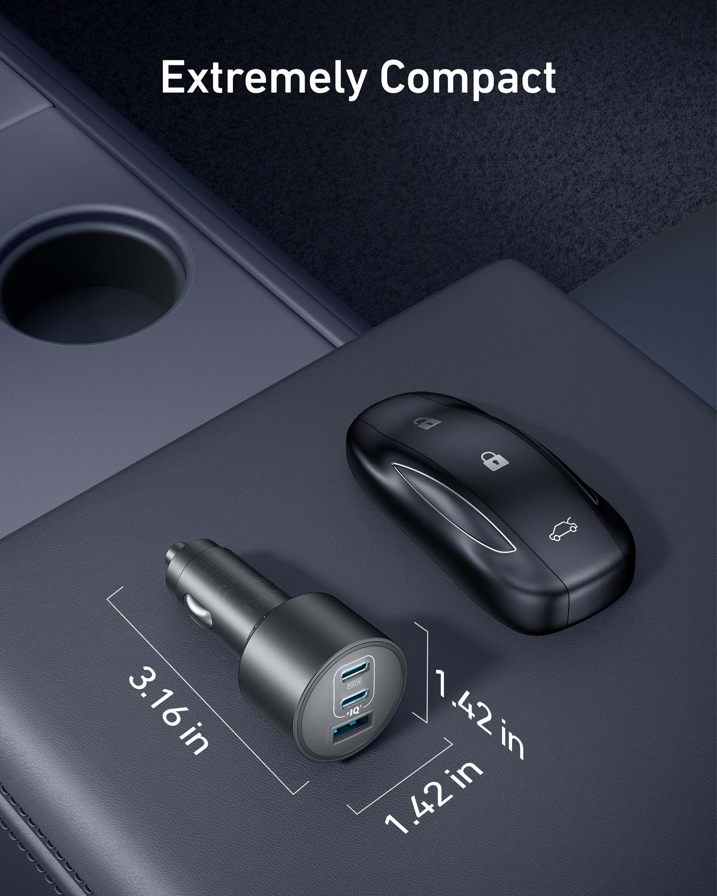 Anker Nano Car Charger (167.5W, 3 Ports) Anker