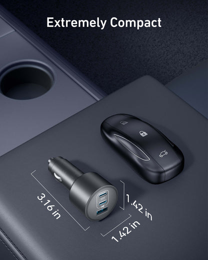 Anker Nano Car Charger (167.5W, 3 Ports) Anker