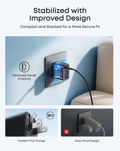 Anker Nano Charger (70W, 3 Ports) Anker