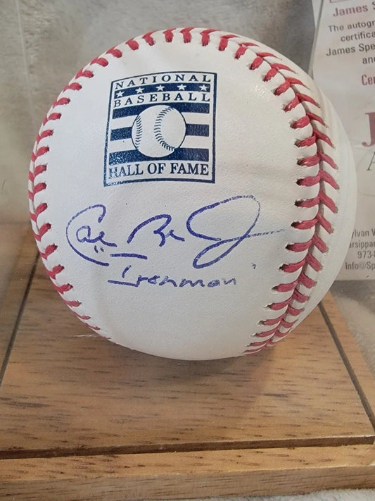 Cal Ripken Jr Autographed OML Baseball w/Ironman In a Case ~ JSA Autenticated! POS Nerds