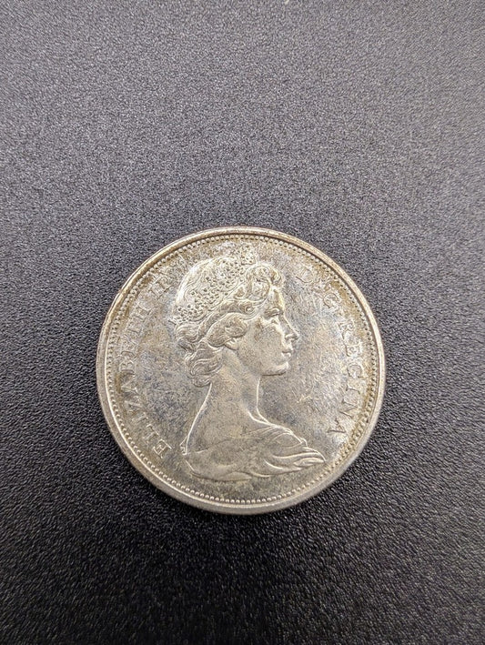Canada 1966 50 Cents (50C) Silver Coin Queen Elizabeth II / Coat of Arms POS Nerds