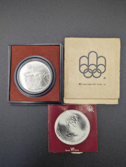 Canada 5 Dollars, XXL Summer Olympic Games, Montreal 1976 Fencing .925 Silver POS Nerds