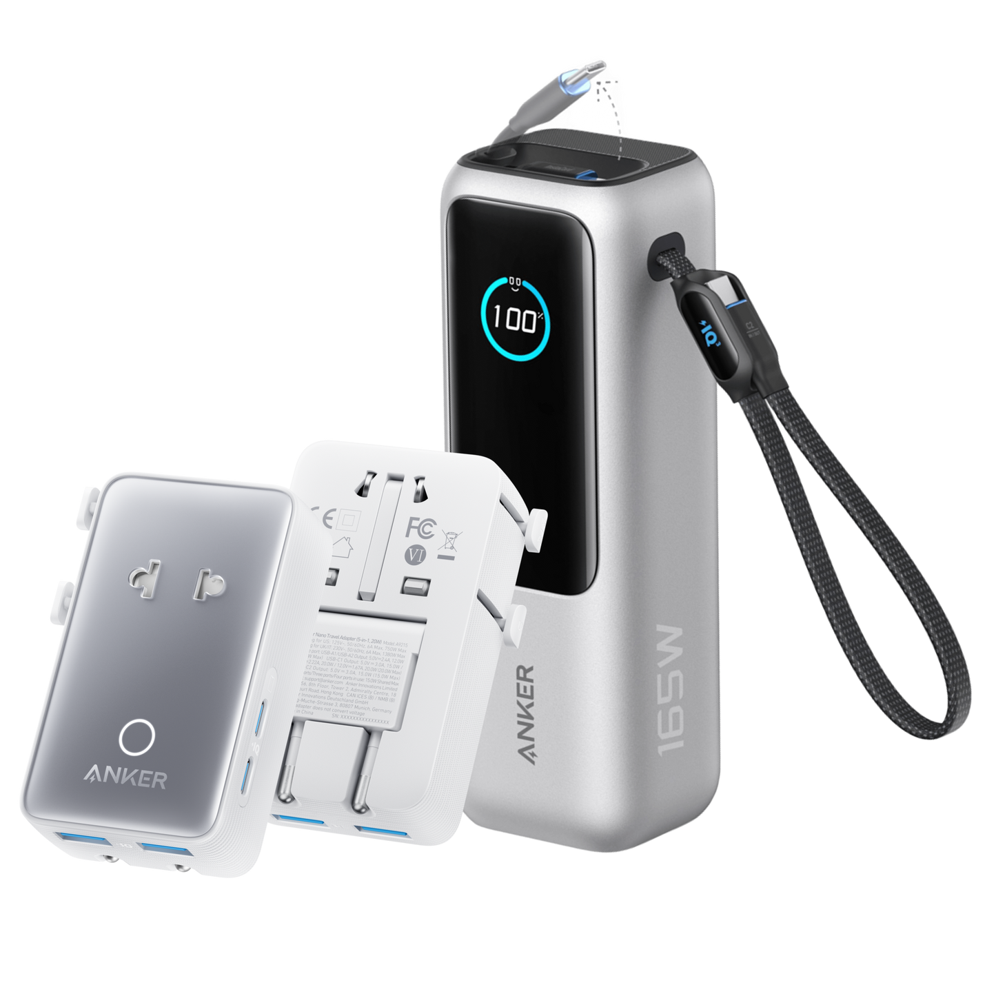 Anker Laptop Power Bank (25K, 165W, Built-In and Retractable Cables) Anker