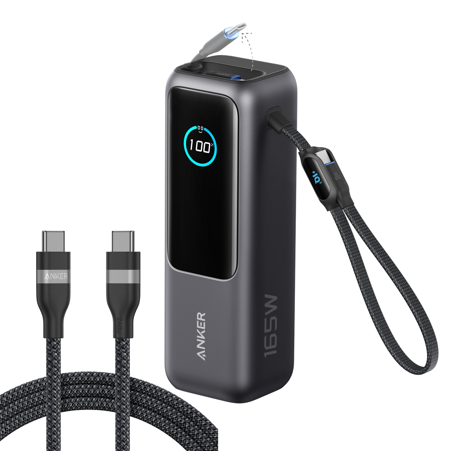 Anker Laptop Power Bank (25K, 165W, Built-In and Retractable Cables) Anker
