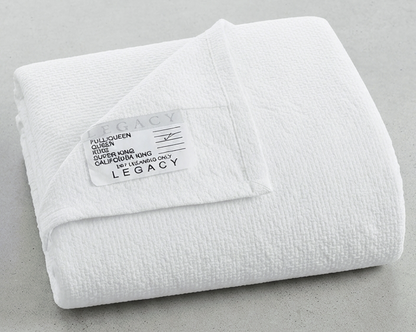 Legacy Vintage White Woven Matelasse / Textured Coverlet Bedspread- King POS Nerds