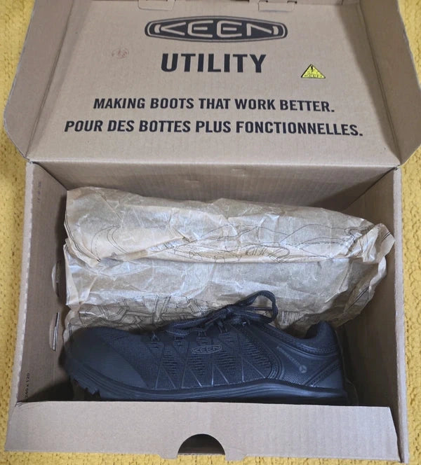 Keen Utility Vista Energy Black Composite Toe Safety Work Shoes- Womens Size 8W POS Nerds