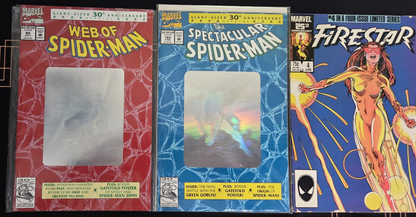 Mixed Lot of 7 Marvel Comic Books ~ Spiderman, Firestar, X-Men & Captain America POS Nerds