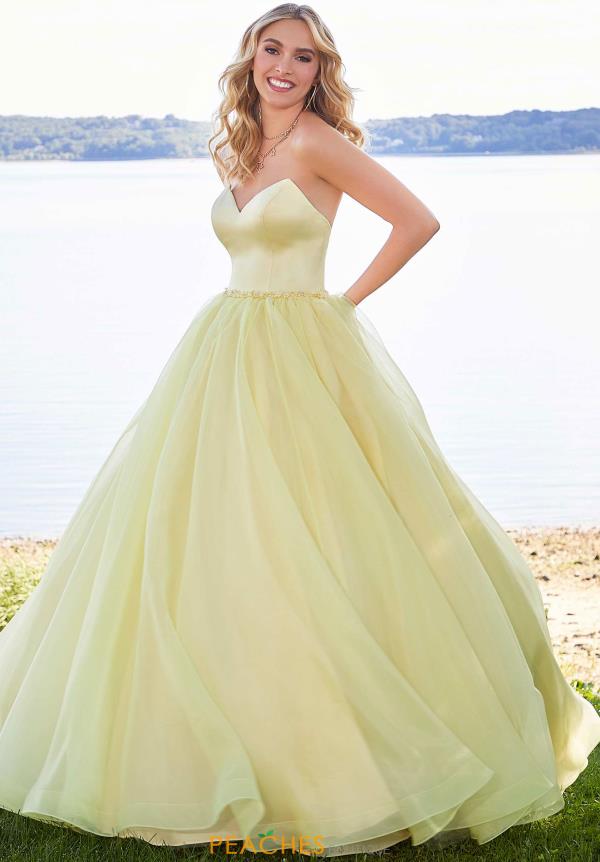 Morilee by Madeline Gardner Yellow Organza Ball Gown Dress Prom/Formal- Size 12 POS Nerds