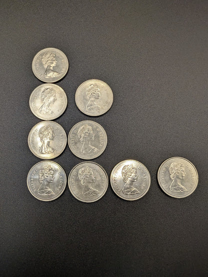 One Dollar Canada Canoe Coins  9 Coins 1975-1986 POS Nerds