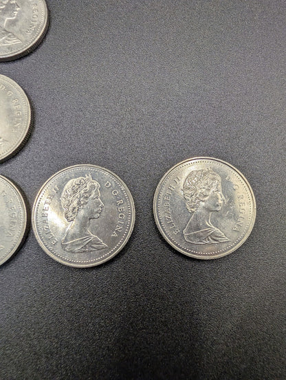 One Dollar Canada Canoe Coins  9 Coins 1975-1986 POS Nerds