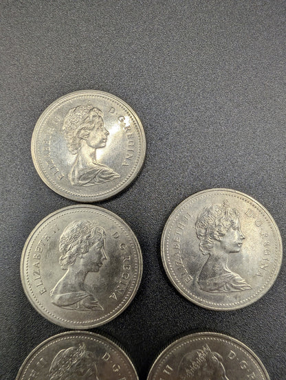One Dollar Canada Canoe Coins  9 Coins 1975-1986 POS Nerds