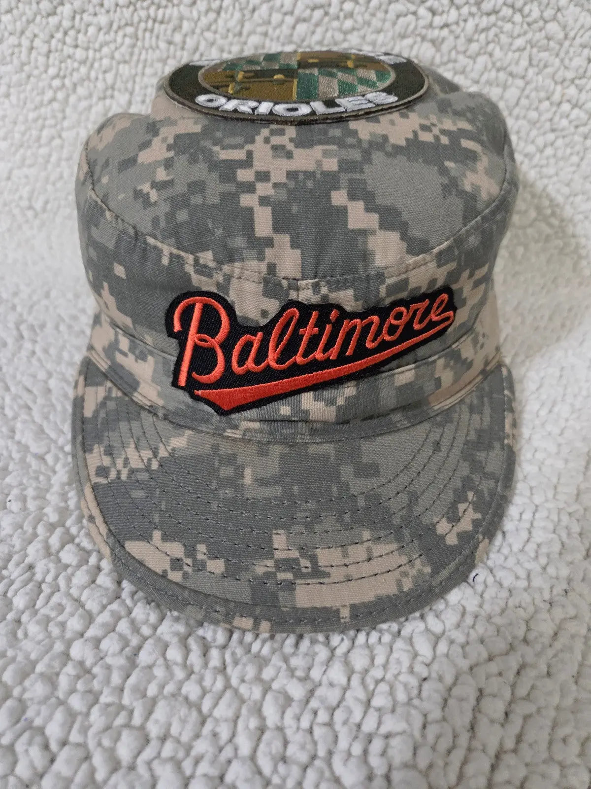 Custom Baltimore Orioles Digital Camo Patrol Cap / Hat ~ Size 7 3/4 POS Nerds