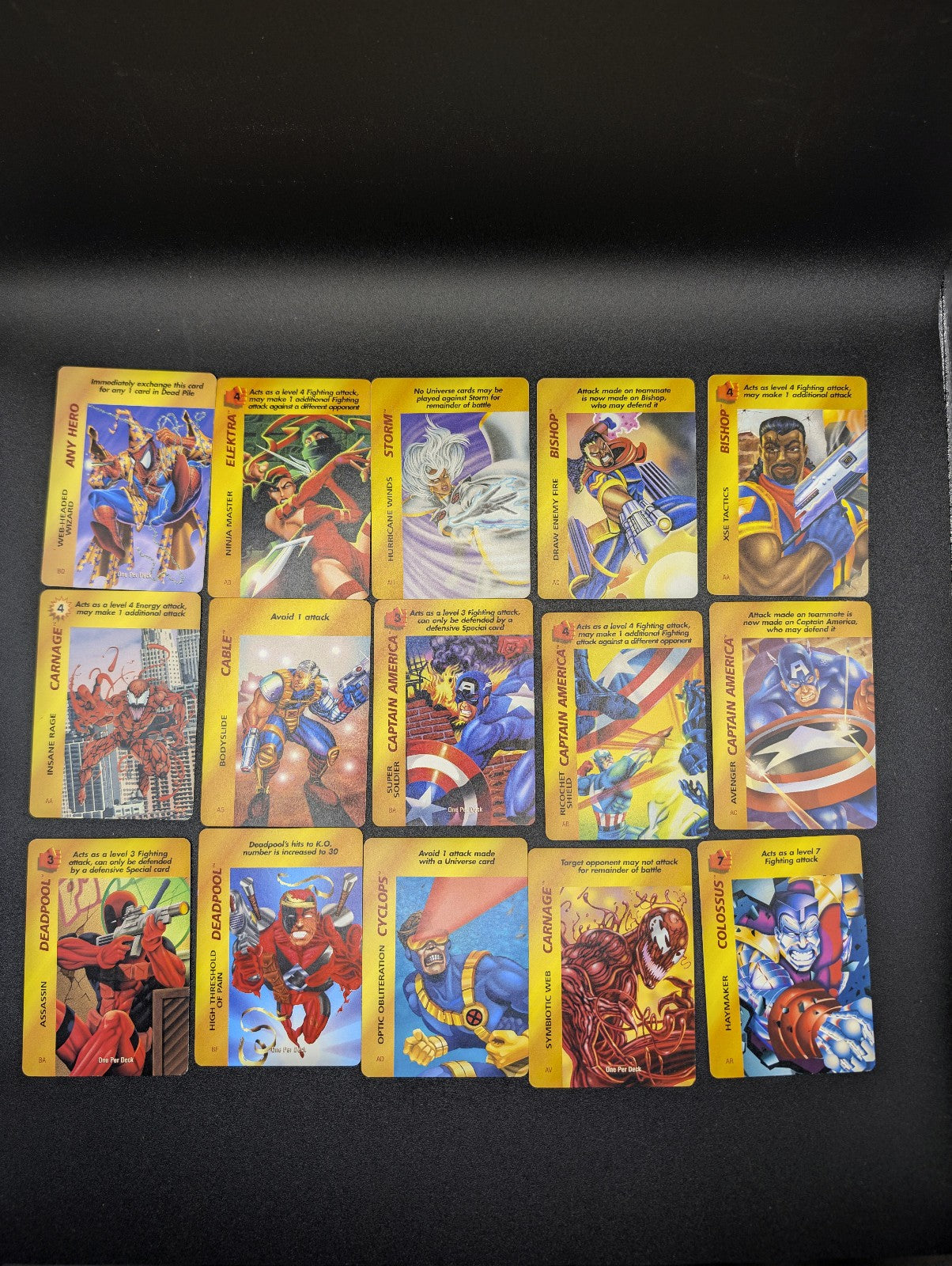 Over Power Card Game 1995 Marvel Lot Of 108 Cards POS Nerds