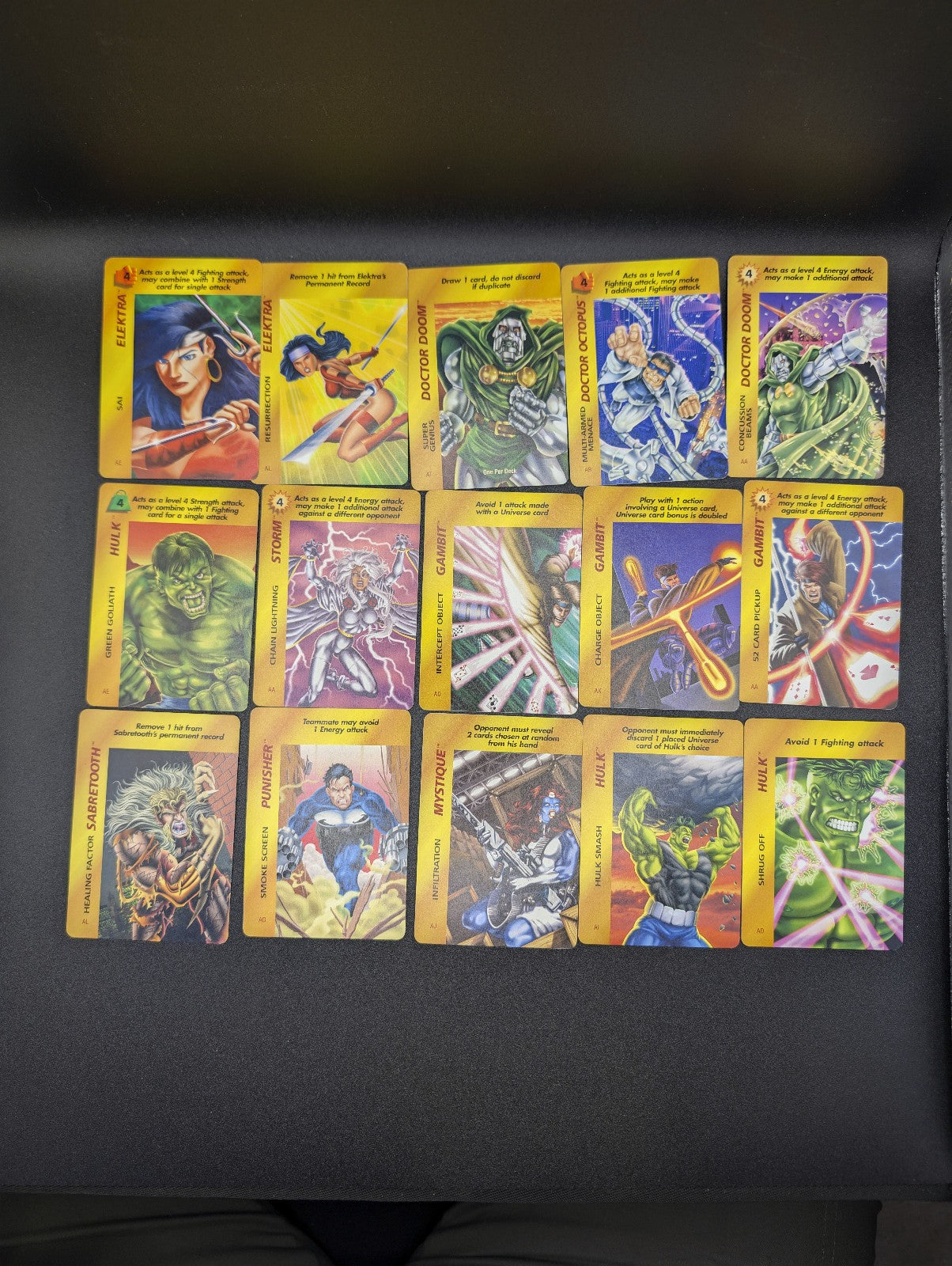 Over Power Card Game 1995 Marvel Lot Of 108 Cards POS Nerds