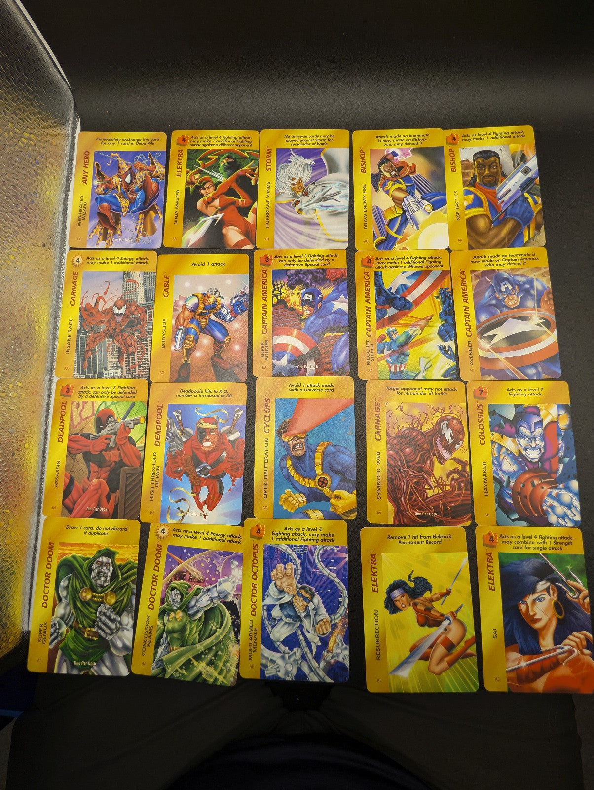 Over Power Card Game 1995 Marvel Lot Of 108 Cards POS Nerds