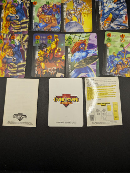 Over Power Card Game 1995 Marvel Lot Of 108 Cards POS Nerds