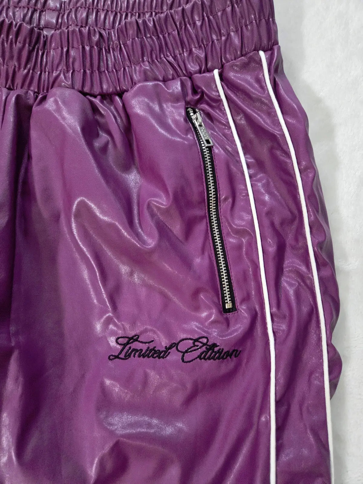 NWOT~ Boohooman Limited Edition 100% polyester purple pants POS Nerds