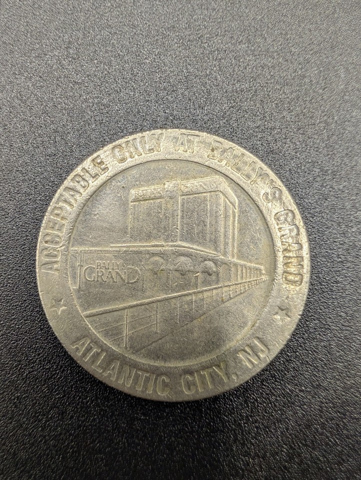 Retro Bally's Grand Casino Atlantic City NJ One Dollar Gaming Token POS Nerds