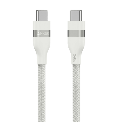 Anker USB-C to USB-C Cable (3 ft / 6 ft, 240W, Upcycled-Braided) Anker