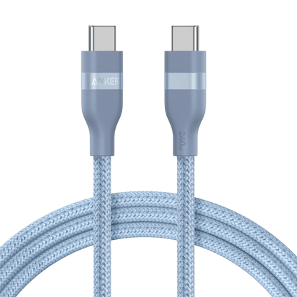 Anker USB-C to USB-C Cable (3 ft / 6 ft, 240W, Upcycled-Braided) Anker