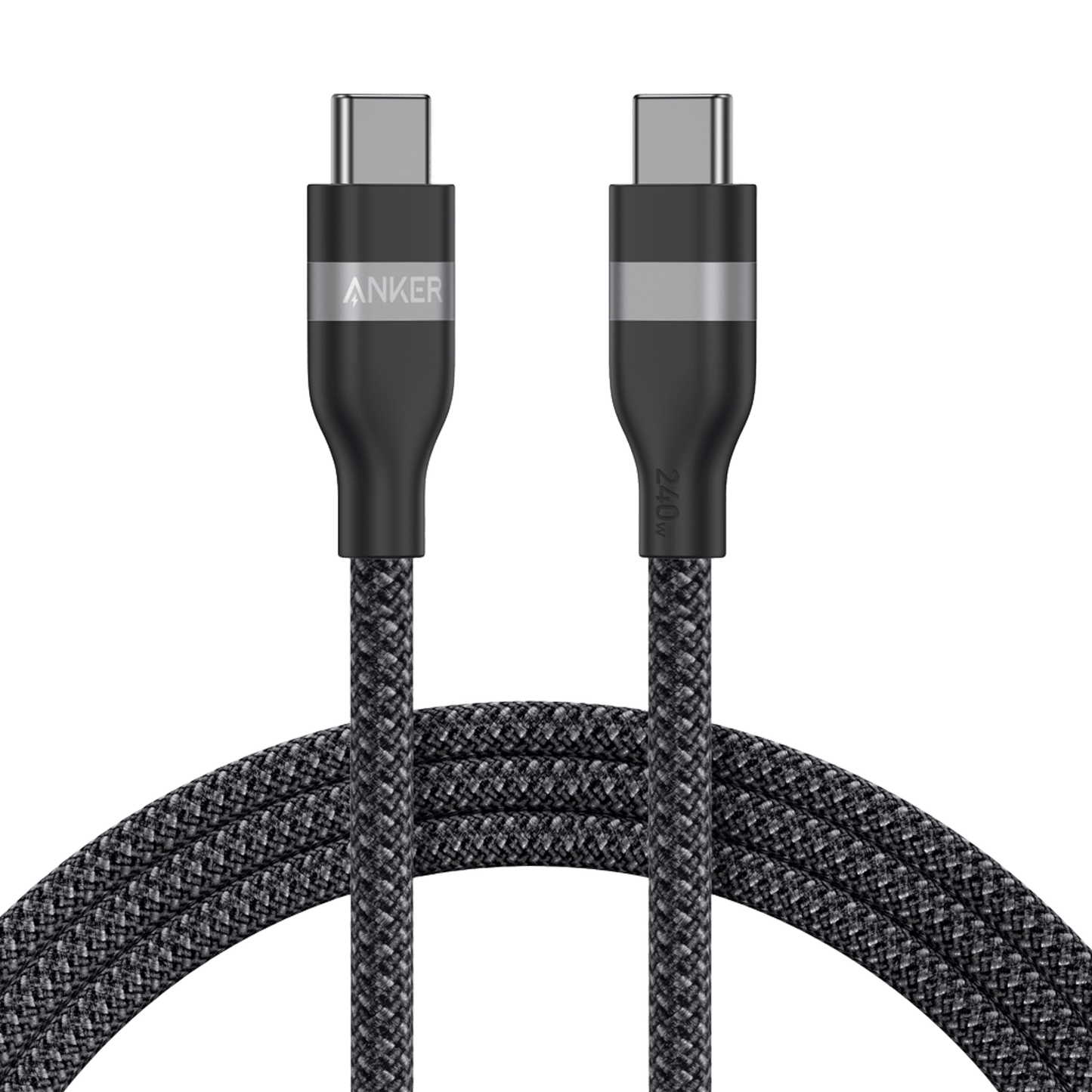 Anker USB-C to USB-C Cable (3 ft / 6 ft, 240W, Upcycled-Braided) Anker