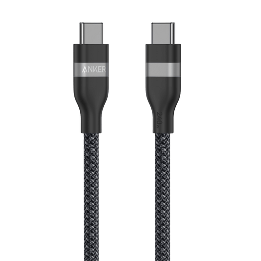Anker USB-C to USB-C Cable (3 ft / 6 ft, 240W, Upcycled-Braided) Anker