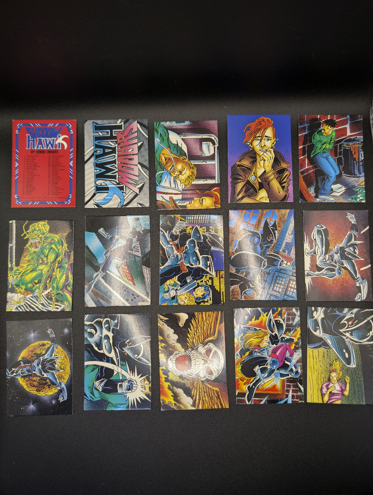 Shadowhawk Base Card Set 93 - Comic Cards 1992 Shadow Hawk POS Nerds