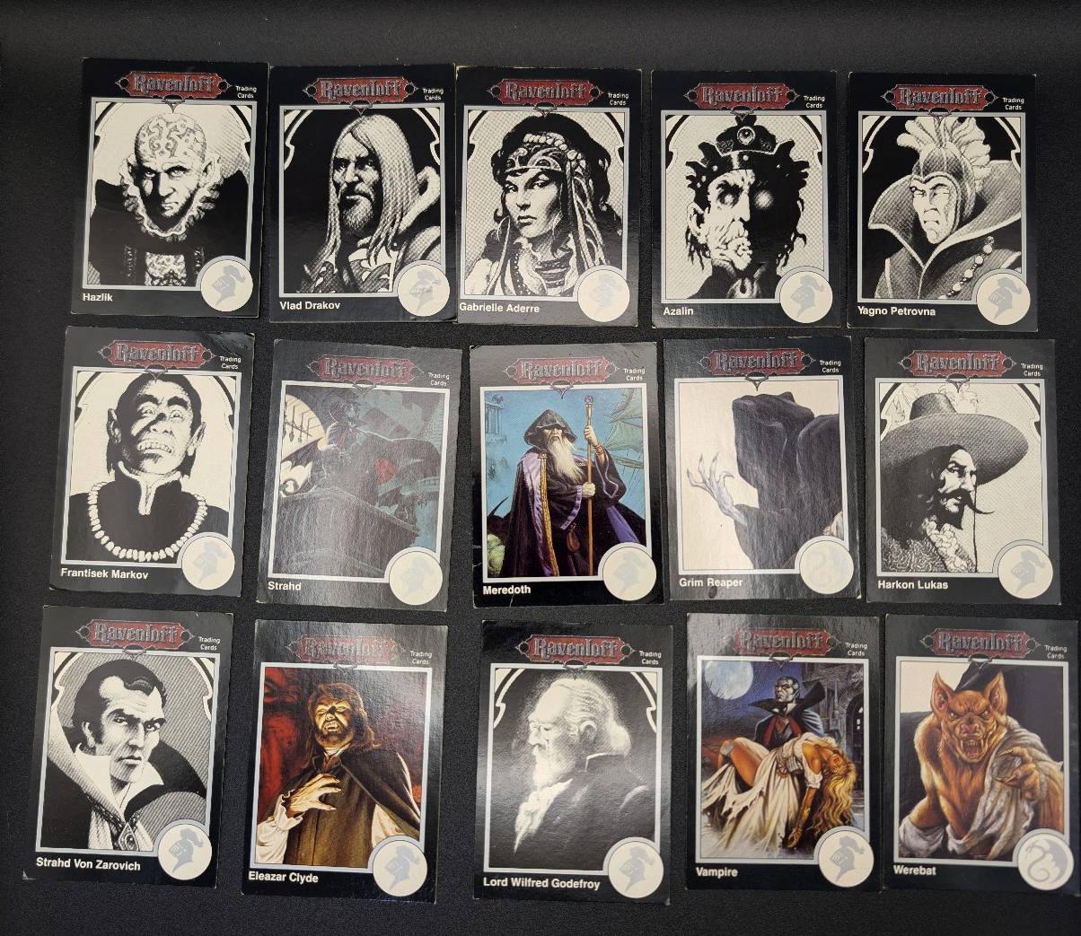 Vintage 1991 TSR Advanced Dungeons & Dragons Ravenloft Trading Card Lot (16 Cards) POS Nerds