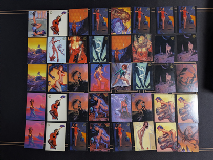 Vintage 1996 WildStorm Art of Joe Chiodo Trading Card Lot 1 (101 Cards!) POS Nerds