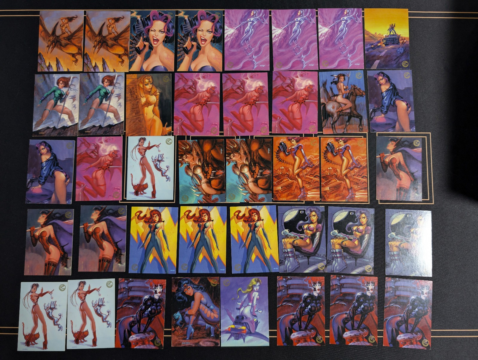 Vintage 1996 WildStorm Art of Joe Chiodo Trading Card Lot 1 (101 Cards!) POS Nerds