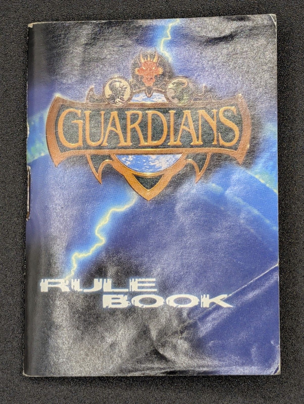 60- Vintage Guardians CCG (Collectible Card Game) Lot with Rule Book – 1995 FPG POS Nerds