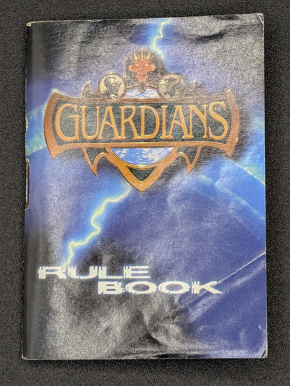 60- Vintage Guardians CCG (Collectible Card Game) Lot with Rule Book – 1995 FPG POS Nerds