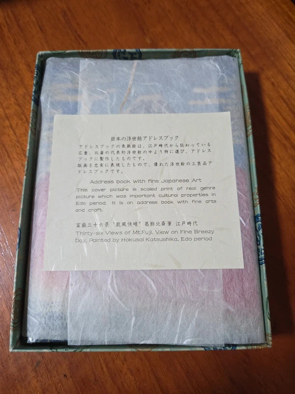 Vintage Japanese Hokusai "Thirty-six Views of Mt. Fuji" Fine Art Address Book POS Nerds