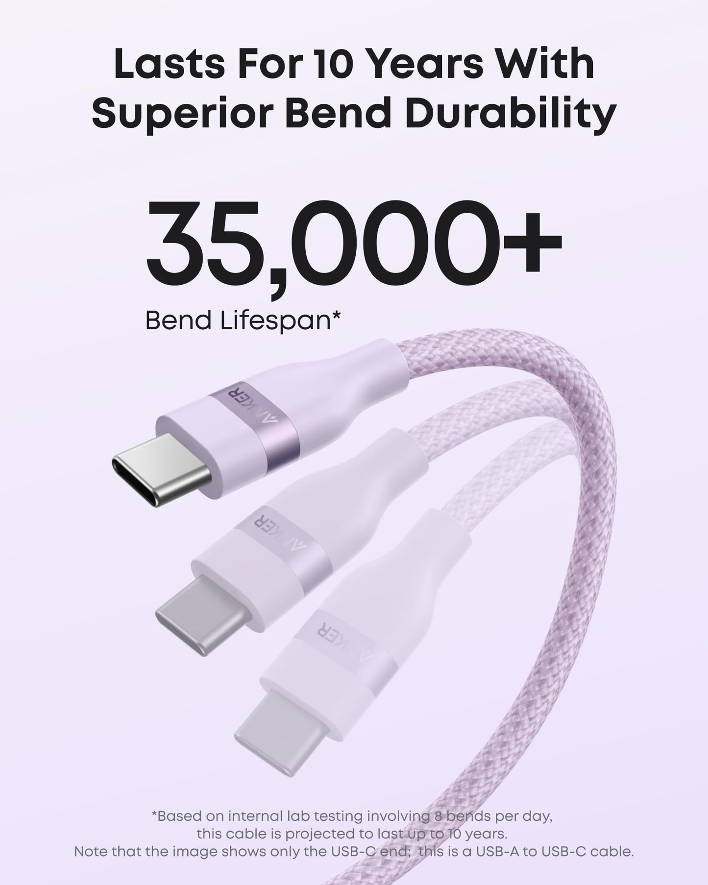 Anker USB-A to USB-C Cable (3 ft / 6 ft, Upcycled-Braided) Anker