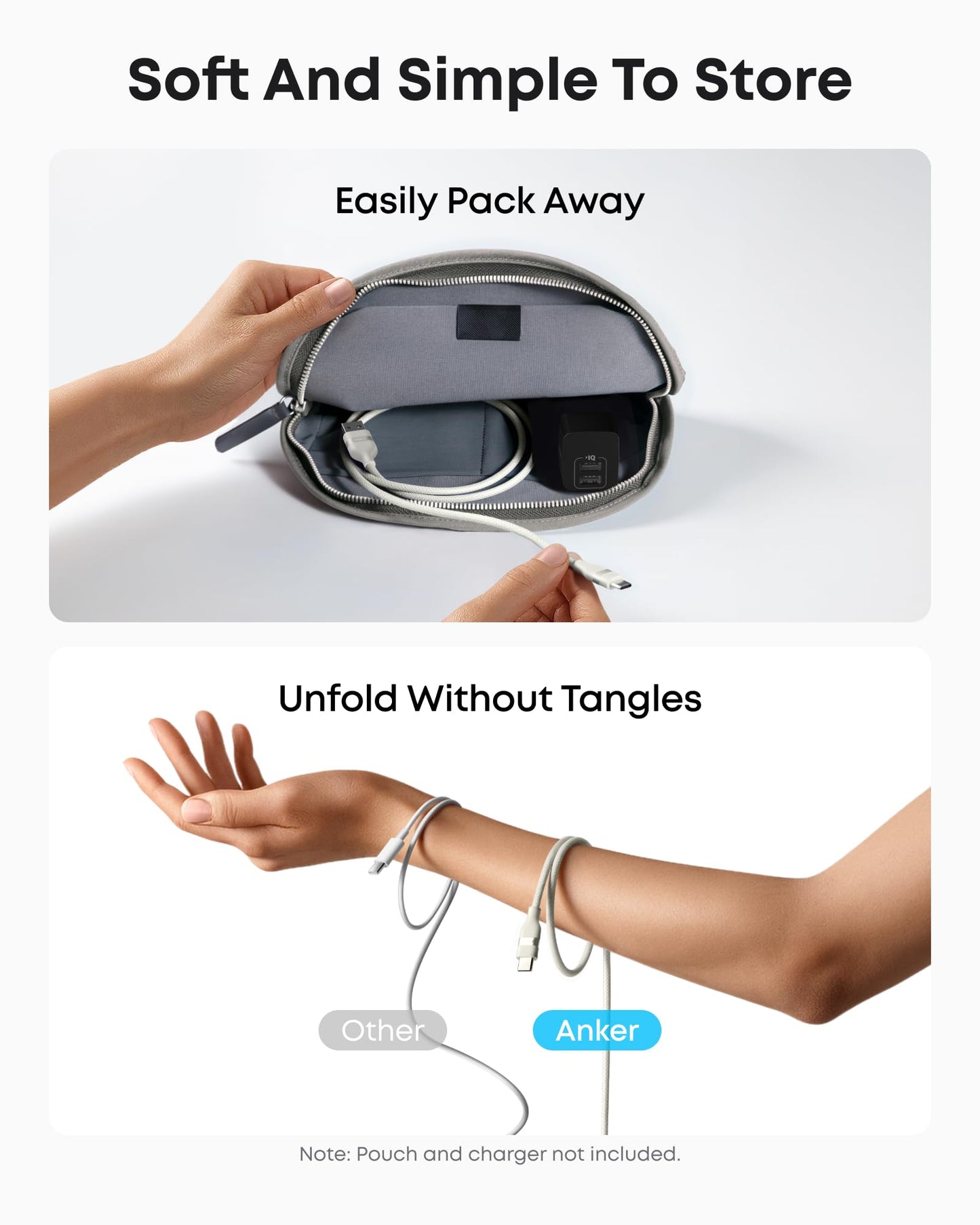 Anker USB-A to USB-C Cable (3 ft / 6 ft, Upcycled-Braided) Anker