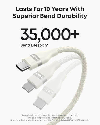 Anker USB-A to USB-C Cable (3 ft / 6 ft, Upcycled-Braided) Anker