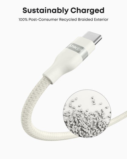 Anker USB-A to USB-C Cable (3 ft / 6 ft, Upcycled-Braided) Anker