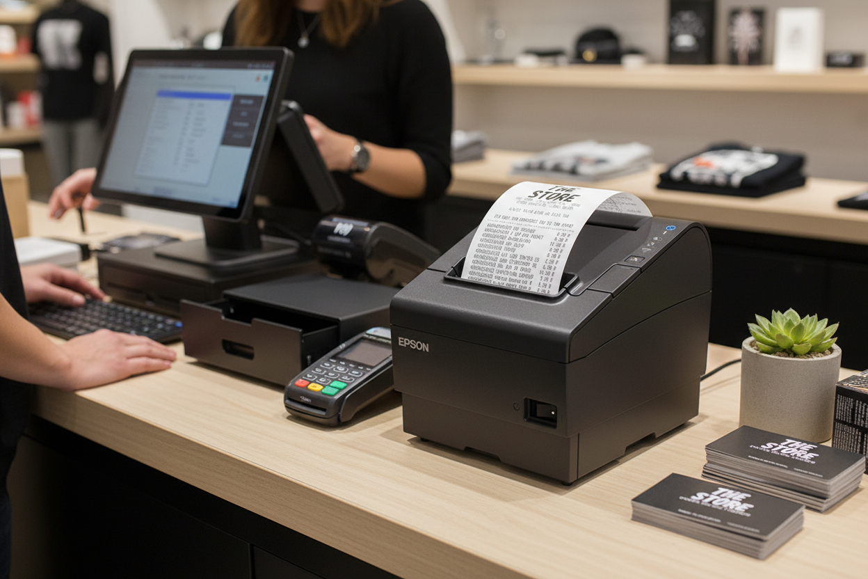 Epson OmniLink TM-T88VII Thermal Receipt Printer 500mm/s USB Ethernet Wi-Fi C31CJ57A9971 Barcode Printer Shop