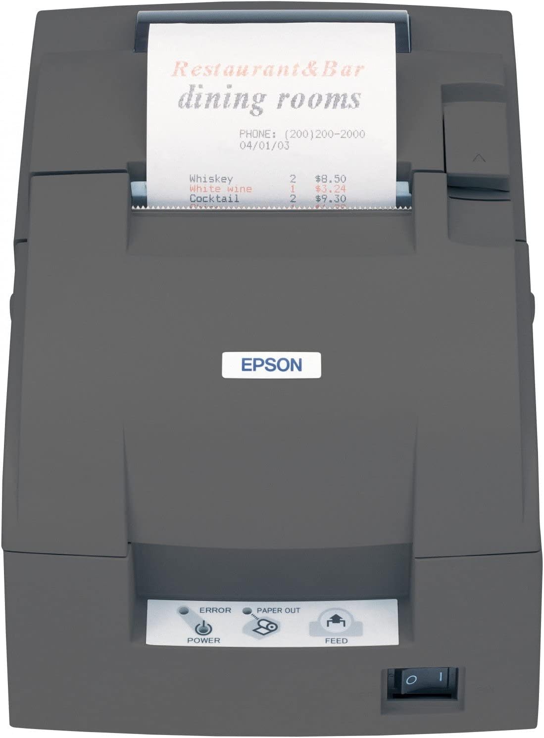 Epson TM-U220B Dark Gray Dot Matrix Printer 2.99" C31C514767 Barcode Printer Shop