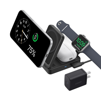 Anker MagGo Wireless Charging Station (Foldable 3-in-1) Anker