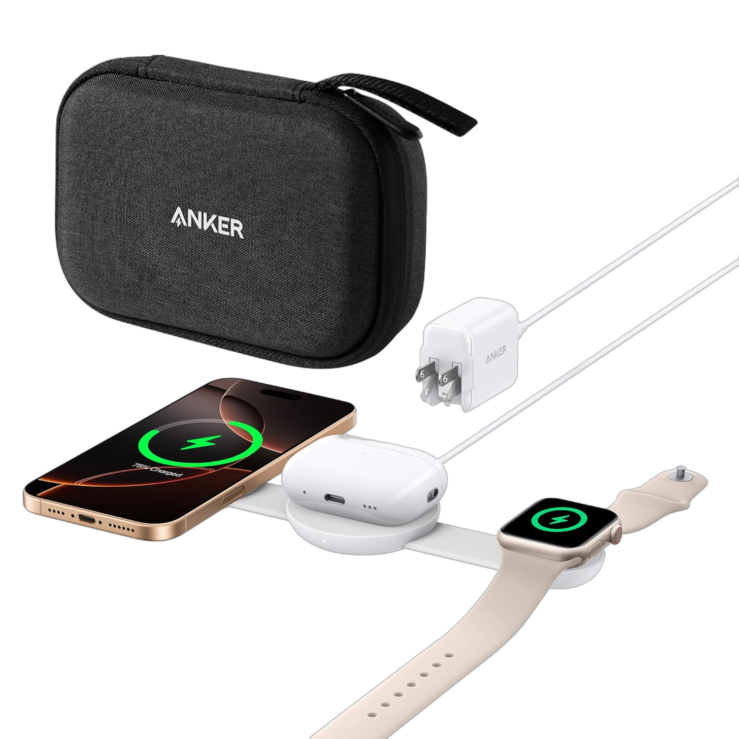 Anker MagGo Wireless Charging Station (3-in-1, Foldable Pad) Anker