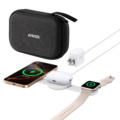 Anker MagGo Wireless Charging Station (3-in-1, Foldable Pad) Anker