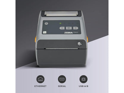 Zebra ZD621 4-Inch Desktop Direct Thermal Label Printer 300 dpi 6 ips USB Ethernet Serial Bluetooth LE ZD6A043-D01F00EZ Barcode Printer Shop