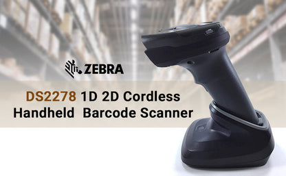 Zebra DS2278 Cordless 1D/2D Barcode Scanner USB Kit with Presentation Cradle DS2278-SR7U2100PRW Barcode Printer Shop