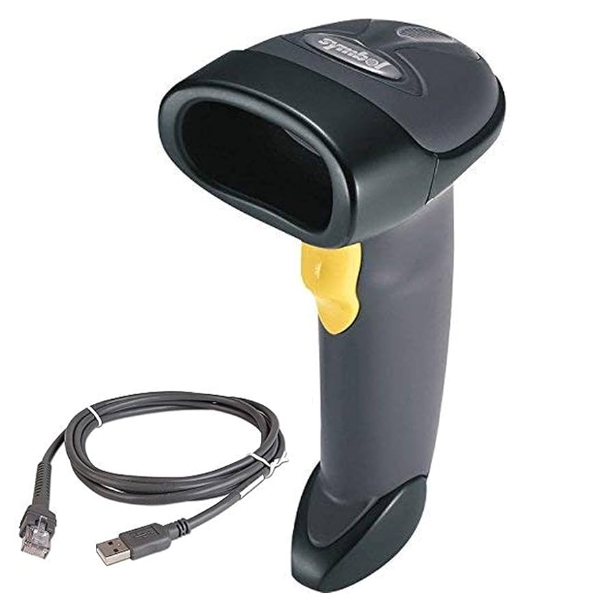 Zebra LS2208 Corded 1D Laser Barcode Scanner Twilight Black USB Kit with Cable No Stand LS2208-7AZU0100ZNA Barcode Printer Shop