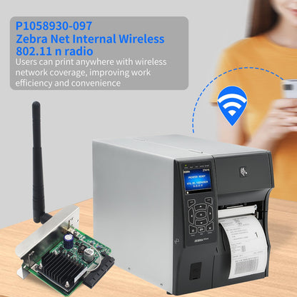 Zebra 802.11a/b/g/n Wireless Option Kit for ZT210 ZT220 ZT230 ZT410 ZT420 Printers Field Installable P1058930-097A Barcode Printer Shop