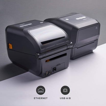 Zebra ZD420 Thermal Printer 203DPI USB RJ45 Bluetooth Black ZD42042-T01E00EZ Barcode Printer Shop