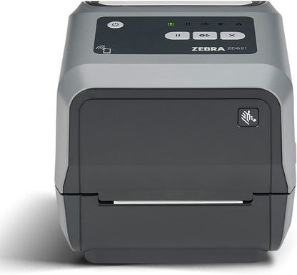 Zebra ZD621 4-Inch Desktop Thermal Transfer Label Printer 203 dpi 8 ips USB Ethernet Serial Bluetooth LE ZD6A042-301F00EZ Barcode Printer Shop